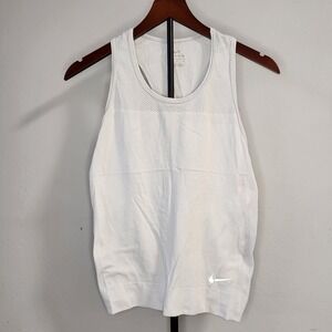 Nike Dri-FIT Tank Top Racerback Sleeveless Athletic‎ Activewear White S